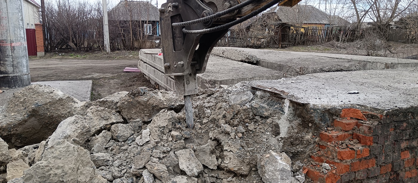 Услуги и заказ гидромолотов для демонтажных работ в Окуловке